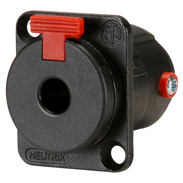 Main product image for Neutrik NJ3FP6C-BAG 1/4" Locking Chassis Jack Black 092-084